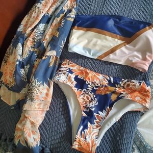 3 piece swim suit set